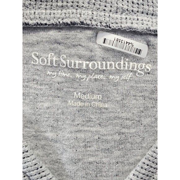 SOFT SURROUNDINGS Women's Medium Striped Chill Time Casual Sweatshirt Dress - Picture 7 of 9